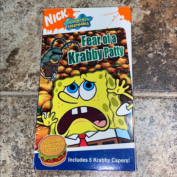 Nickelodeon Other Spongebob Fear Of A Krappy Patty Vhs Tape Poshmark